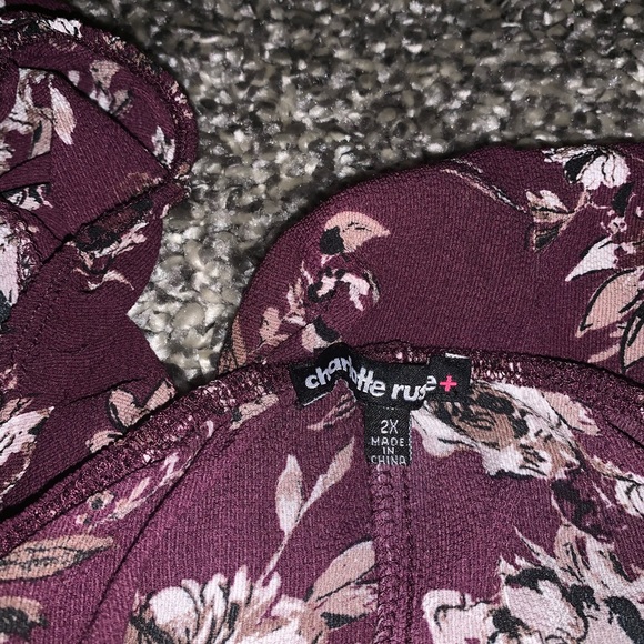 Off the shoulder purple top - Picture 2 of 5